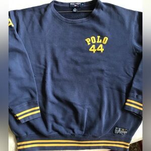 Polo by Ralph Lauren Dark Blue Sweatshrt with Yellow Polo 44